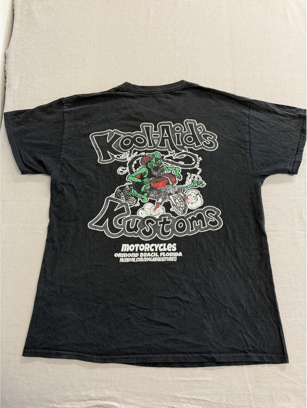 Kool-Aid's Kustoms Motorcycles T-shirt Rat Ormond Beach FL L